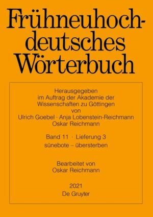 Frühneuhochdeutsches Wörterbuch: sünebote  übersterben | Bundesamt für magische Wesen