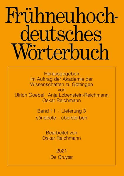 Frühneuhochdeutsches Wörterbuch: sünebote  übersterben | Bundesamt für magische Wesen