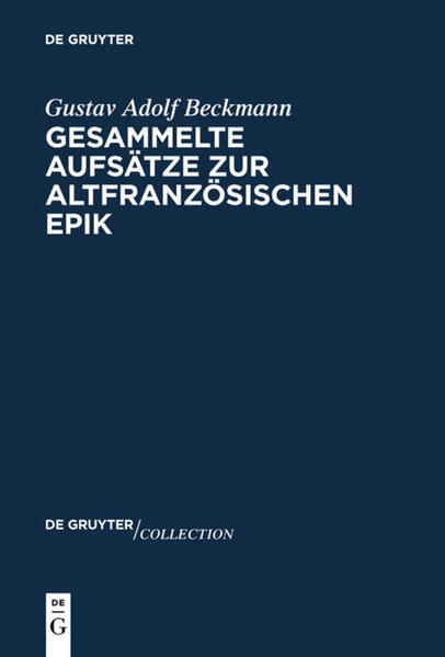 Gesammelte Aufsätze zur altfranzösischen Epik | Bundesamt für magische Wesen