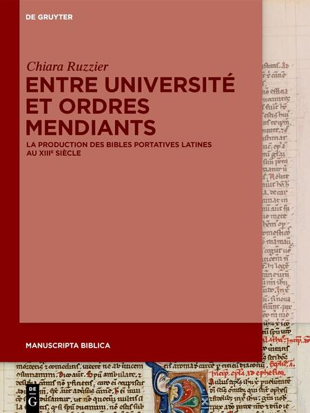 Most 13th century Latin Bibles are portable Bibles produced in Paris and other towns hosting a medieval university. These manuscripts were intended for personal use and their dimensions also made them ideal preaching tools for the mendicant friars. This volume explores the production systems of these Bibles, their material and paratextual aspects, as well as their use, with a focus on the different technical solutions devised to miniaturise the Bible.