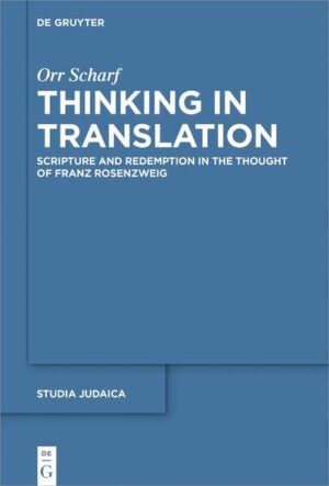 Thinking in Translation posits the Hebrew Bible as the fulcrum of the thought of Franz Rosenzweig (1886-1929), underpinning a unique synthesis between systematic thinking and biblical interpretation. Addressing a lacuna in Rosenzweig scholarship, the book offers a critical evaluation of his engagement with the Bible through a comparative study of The Star of Redemption and his Bible translation with Martin Buber. The book opens with Rosenzweig's rejection of German Idealism and fascination with the sources of Judaism. It then analyzes the unique hermeneutic approach he developed to philosophy and scripture as a symbiosis of critique and cross-fertilization, facilitated by translation. An analysis of the Star exposes Rosenzweig's employment of translation in grafting biblical verses unto the philosophical discussion. It is followed by a reading that demonstrates how his Bible translation reflects an attempt to re-valorize the Tanakh as a distinctively Jewish scripture, over and against Christian appropriations. Thinking in Translation recasts Rosenzweig's life's work as a project of melding Judaism and modernity in an attempt to secure their spiritual and intellectual survival.