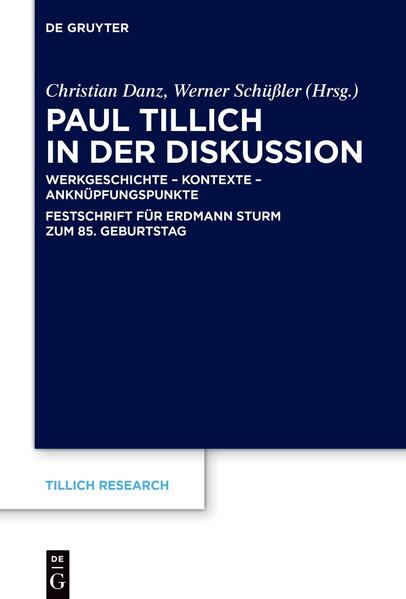 Die Tillich-Forschung hat sich in den letzten 20 Jahren grundlegend verändert. Stand in der zweiten Hälfte des 20. Jahrhunderts vor allem das Spätwerk, wie es in der Systematischen Theologie vorliegt, im Blickpunkt des Forschungsinteresses, so mehrten sich seit der Jahrtausendwende Untersuchungen zum Frühwerk und zur Werkgeschichte. Das liegt vor allem an den neuen Quellen, die der Forschung durch die Editionstätigkeit von Erdmann Sturm zur Verfügung gestellt wurden. Die Beiträge dieses Bandes gehen der Frage nach, wie sich das Bild der werkgeschichtlichen Entwicklung von Tillichs Theologie und Religionsphilosophie unter Einbeziehung dieser neuen Quellen darstellt und welche Aspekte seines Denkens Anknüpfungspunkte für gegenwärtige theologische Debatten bieten. Der Band umfasst folglich drei Teile: werkgeschichtliche Perspektiven, problemgeschichtliche Kontexte und systematische Anknüpfungspunkte. Auf diese Weise bietet der Erdmann Sturm zum 85. Geburtstag gewidmete Band einen prägnanten Überblick über die Tendenzen der gegenwärtigen Tillich-Forschung.