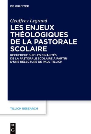 This book addresses school pastoral care and the identity of the Catholic school in francophone Belgium. In a post-modern context, how do we redefine the ultimate goals of pastoral care in schools so as to preserve its relevance in the eyes of our contemporaries who no longer share the same faith? To answer this question, five concepts from Paul Tillich’s work have been drawn upon in order to establish a dialogue with other thinkers of our time.