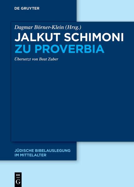 Der Jalkut Schimoni ist ein Sammelwerk rabbinischer Auslegungen zur gesamten hebräischen Bibel. Unerforscht ist, nach welchen Kriterien die Auslegungen ausgewählt wurden und ob das Werk als umfassendes Nachschlagewerk für exegetische Fragen, zur Verbindung von Bibelauslegung in Talmud und Midrasch oder zur Reform der rabbinischen Auslegungstradition konzipiert wurde. Die Übersetzung des Werkes ist ein erster Schritt, diese Fragen zu beantworten.