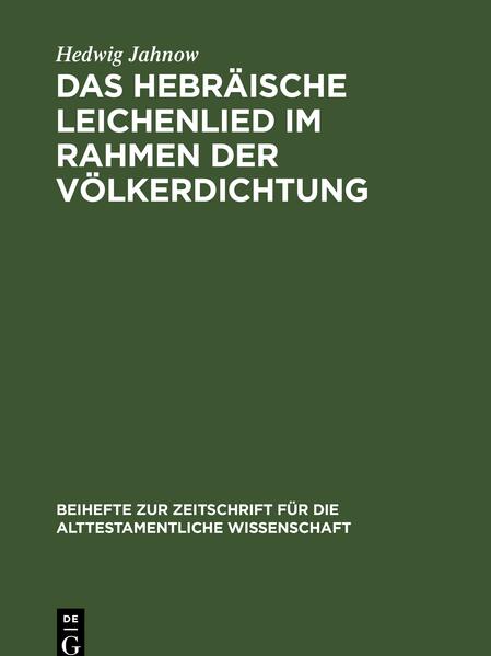 In der Reihe Beihefte zur Zeitschrift für die alttestamentliche Wissenschaft (BZAW) erscheinen Arbeiten zu sämtlichen Gebieten der alttestamentlichen Wissenschaft. Im Zentrum steht die Hebräische Bibel, ihr Vor- und Nachleben im antiken Judentum sowie ihre vielfache Verzweigung in die benachbarten Kulturen der altorientalischen und hellenistisch-römischen Welt. Die BZAW akzeptiert Manuskriptvorschläge, die einen innovativen und signifikanten Beitrag zu Erforschung des Alten Testaments und seiner Umwelt leisten, sich intensiv mit der bestehenden Forschungsliteratur auseinandersetzen, stringent aufgebaut und flüssig geschrieben sind.