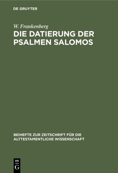 In der Reihe Beihefte zur Zeitschrift für die alttestamentliche Wissenschaft (BZAW) erscheinen Arbeiten zu sämtlichen Gebieten der alttestamentlichen Wissenschaft. Im Zentrum steht die Hebräische Bibel, ihr Vor- und Nachleben im antiken Judentum sowie ihre vielfache Verzweigung in die benachbarten Kulturen der altorientalischen und hellenistisch-römischen Welt. Die BZAW akzeptiert Manuskriptvorschläge, die einen innovativen und signifikanten Beitrag zu Erforschung des Alten Testaments und seiner Umwelt leisten, sich intensiv mit der bestehenden Forschungsliteratur auseinandersetzen, stringent aufgebaut und flüssig geschrieben sind.