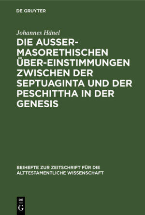 In der Reihe Beihefte zur Zeitschrift für die alttestamentliche Wissenschaft (BZAW) erscheinen Arbeiten zu sämtlichen Gebieten der alttestamentlichen Wissenschaft. Im Zentrum steht die Hebräische Bibel, ihr Vor- und Nachleben im antiken Judentum sowie ihre vielfache Verzweigung in die benachbarten Kulturen der altorientalischen und hellenistisch-römischen Welt.