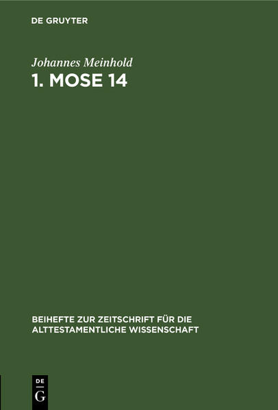 In der Reihe Beihefte zur Zeitschrift für die alttestamentliche Wissenschaft (BZAW) erscheinen Arbeiten zu sämtlichen Gebieten der alttestamentlichen Wissenschaft. Im Zentrum steht die Hebräische Bibel, ihr Vor- und Nachleben im antiken Judentum sowie ihre vielfache Verzweigung in die benachbarten Kulturen der altorientalischen und hellenistisch-römischen Welt.