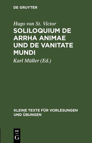 Frontmatter -- PROLOGUS -- DE VANITATE MUNDI -- LIBER SECUNDUS -- ZUR TEXTGESTALTUNG -- Backmatter