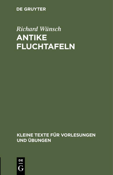 Frontmatter -- ANTIKE FLUCHTAFELN -- Backmatter