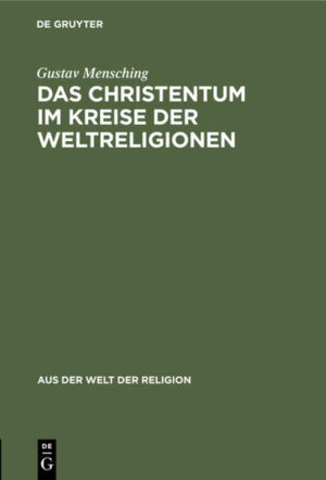 Frontmatter -- Vorwort -- Inhalt -- Einleitung: Luthers Stellung zur außerchriftlichen Religionswelt -- I. Der Sondergeist des Hînanâna-Buddhismus -- II. Der Sondergeist des japanischen Sukhâvatî-Buddhismus -- III. Der Sondergeist des Hinduismus -- IV. Der Sondergeist der chinesischen Religiosität -- V. Das Verhältnis zum Christentum -- Backmatter