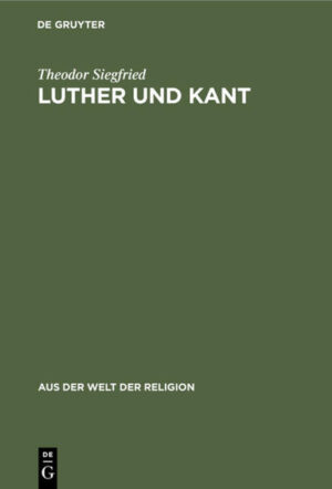Frontmatter -- Inhalt -- Vorbemerkung -- I. Luthers Römerbriefvorlesung -- II. Der Gewissensbegriff in Luthers Reifezeit -- III. Die Gewissensautonomie bei Kant -- IV. Das gläubige Gewissen -- Nachbemerkung -- Anhang über Glaube, Liebe, Person bei Luther -- Rnmerkungen -- Backmatter