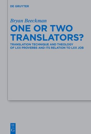 In 1946, Gillis Gerleman proposed a single translator for LXX Proverbs and LXX Job. After he launched this hypothesis, scholars have either confirmed or debunked this hypothesis. Although attempts have been made to come up with an adequate answer to the question of a single translator for both Proverbs and Job, scholars have, thus far, not reached consensus. Moreover, the attempts that have been made are not at all elaborate. Thus, the question remains unsolved. This book tries to formulate an answer to the question of a single translator for both Proverbs and Job by examining the translation technique and theology of both books. The translation technique of both books is analysed by examining the Greek rendering of Hebrew hapax legomena, animal, floral, plant and herb names. The theology is examined by looking at the pluses in the LXX version which contain θεός and κύριος. The results of these studies are compared with one another in order to formulate an answer to a single translator. By doing so, this book not only formulates an answer to a single translator for both LXX Proverbs and Job but also characterises their translation technique and theology in greater detail.