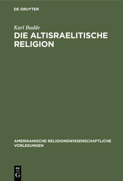 Frontmatter -- Vorwort -- Zur dritten Auflage -- Zeittafel und Zeichenerklärung -- Inhaltsverzeichnis -- Erste Vorlesung. Der Ursprung der Jahwe-Religion -- Zweite Vorlesung. Jahwe und feine Nebenbuhler -- Dritte Vorlesung. Priester, Propheten, Könige, die Vorkämpfer Jahwes -- Vierte Vorlesung. Die auswärtigen Mächte und die Schriftprophetie des Nordreichs -- Fünfte Vorlesung. Jahwereligion und Weltmacht im Südreich Juda -- Sechste Vorlesung. Der Zusammenbruch Judas und die Grundpfeiler für feine Wiederaufrichtung -- Anmerkungen