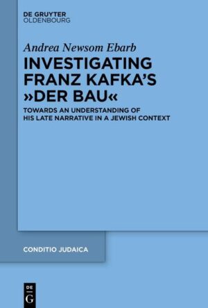 In 2016, the Israeli Supreme Court ruled that Max Brod’s posthumous papers which included a collection of Kafka’s manuscripts be transferred to the National Library of Israel in Jerusalem. If Kafka’s writings may be seen to belong to Jewish national culture and if they may be considered part of Israel’s heritage, then their analysis within a Jewish framework should be both viable and valuable. This volume is dedicated to the research of Franz Kafka’s late narrative “The Burrow” and its autobiographical and theological significance. Research is extended to incorporate many fields of study (architecture, sound studies, philosophy, cultural studies, Jewish studies, literary studies) to illustrate the dynamics at work within the text which reveal the Jewish aspects implicitly thematicized. Examination of the structure created, the nature of sound perceived, the atmosphere experienced and the acts performed by the protagonist serve as the foundation of this analysis and offer new access to Kafka’s work by presenting an interpretive, space-semantic approach. “Der Bau” is presented as a life concept given the task of constituting identity, highlighting the critical link between the literary and biographical Kafka and demonstrating the necessity of understanding the author as a Jewish writer to understand his late narrative. For her outstanding research project, Andrea Newsom Ebarb was awarded the “Forschungsförderpreis der Vereinigung der Freunde der Universität Mainz e.V.” in 2023.
