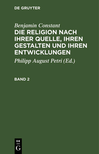 Frontmatter -- Inhalt des zweiten Bandes -- Drittes Buch. Von den Ursachen, welche die Vergrößerung der Priestergewalt begünstigen, sobald das menschliche Geschlecht, zu der Gesittung überzugehcn beginnt -- Erstes Capitel. Inhalt dieses Buches -- Zweites Capitel. Von dem gesellschaftlichen Zustande, der zunächst an den Zustand der Wildheit gränzt -- Drittes Capitel. Von den Ursachen, die nur zufällig zur Vergrößerung der Priestergewalt beitragen konnten -- Viertes Capitel. Bon derjenigen Ursache, die, so oft sie vorhanden ist, dem Priesterthume große Gewalt verleiht -- Fünftes Capitel. Thatsachen zur Begründung der obigen Behauptungen -- Sechstes Capitel. Von zwei scheinbaren 'oder wirklichen Ausnahmen -- Siebtes Capitel. Don der verschiedenen Einrichtung und Form der Priestergewalt -- Achtes Capitel. Von der Eintheilung in Kasten -- Neuntes Capitel. Won den Priesterschaften, welche die Stelle der Kasten vertreten -- Zehntes Capitel. Bon den Vorrechten, die dem Priesterthume bei den Völkern', die es unterjocht hat, zustehen -- Viertes Buch. Von dem Einflüsse der Nebenursachen auf die Ausdehnung der Priester, gemalt -- Erstes Capitel. Aufzählung dieser Ursachen -- Zweites Capitel. Wom Himmelsstriche -- Drittes Capitel. Non der Fruchtbarkeit oder Unfruchtbarkeit des Bodens -- Viertes Capitel. Don der Nothwendigkeit körperlicher Arbeiten für das physische Bestehen der Gesellschaften -- Fünftes Capitel. Don den Erscheinungen, welche Staunen oder Schrekken erregen können -- Sechstes Capitel. Von dem Einflüsse der Stimmung und der gewöhnlichen Beschäftigungen der Völker -- Siebtes Capitel. Won der Wirkung der großen Staatsbedrängnisse -- Achtes Capitel. Won der Wirkung der Auswanderungen -- Neuntes Capitel. Don dem Kampfe der politischen und kriegerischen Gewalt gegen die Gewalt des Priesterthums -- Zehntes Capitel. Fortsetzung -- Eilftes Capitel. Nöthige Erklärung über das von den Juden Gesagte -- Zwölftes Capitel. Daß der Kampf des Pricsterthums mit der zeitlichen Gewalt sich zum Vortheile des ersteren endigen müsse, sobald der Grundsatz der Priestergewalt anerkannt ist -- Dreizehntes Capitel. Rechtfertigung des Vorhergehenden -- Fünftes Buch. Von der geringen Gewalt des Priesterthums bei den Völkern, welche weder die Gestirne noch die Elemente v erehrten -- Erstes Capitel. Die beringe Gewalt der Priester bei den Völkern, denen die Verehrung der Gestirne fremd war, beweist die Geschichte der ersten Zeiten Griechenland's -- Zweites Capitel. ES ist gleichwohl möglich, daß die Griechen vor der Heldenzeit Körperschaften von Priestern unterworfen waren -- Drittes Capitel. Von der Religion und dem Priesterthume der ersten Zeiten Griechenlands, nach dem Zeugnisse der Griechischen Geschichtschreiber -- Viertes Capitel. Won dem Einflüsse der Niederlassun« gen auf den Gesellschaftszustand und die Religion Griechenland's -- Fünftes Capitel. Won den Abänderungen, welchen der unabhängige Geist Griechenland's alles, was vom Auslande zu ihm kam, unterwarf -- Sechstes Capitel. Wahre Grundbestandtheile des Griechischen Polptheisms -- Siebtes Capitel. Ergebniß