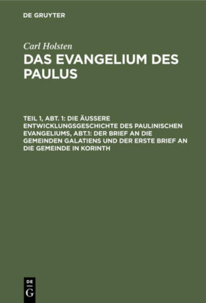 Frontmatter -- Vorwort -- Inhalt -- Die Vorgeschichte der sendsehreiben des Paulus an die Galater, Korinther, Börner -- Das sendschreiben des Paulus an die gemeinden Galatiens -- I. Einleitung -- II. Das sendschreiben -- III. Anmerkungen -- Das erste sendschreiben des Paulus an die gemeinde in Korinth -- I. Einleitung -- II. Das sendschreiben -- III. Anmerkungen -- Nachtrag -- Berichtigungen