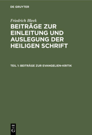 Frontmatter -- Inhaltsanzeige -- Vorrede -- I. Recension von Ebrard's wissenschaftlicher Kritik der evangelischen Geschichte -- II. Anmerkungen und Zusätze -- Register