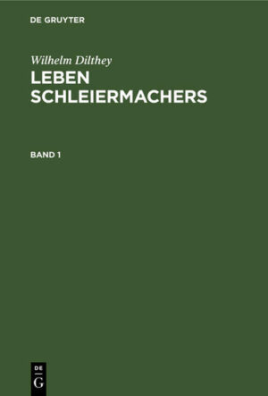 „Dieses Werk ist vollkommen unüberholt und dürfte angesichts der gegenwärtigen Schleiermacher-Rennaissance immer wieder verlangt werden.“Prof. Dr. Dr. h.c. Christoph Markschies