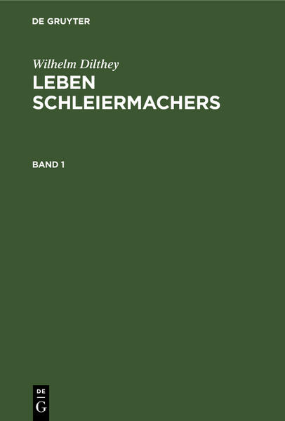 „Dieses Werk ist vollkommen unüberholt und dürfte angesichts der gegenwärtigen Schleiermacher-Rennaissance immer wieder verlangt werden.“Prof. Dr. Dr. h.c. Christoph Markschies