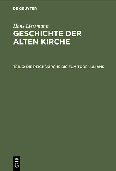 Frontmatter -- Inhalt -- 1. Zusammenbruch und Neubau des Reiches -- 2. Der Endkampf des Christentums -- 3. Der Donatistenstreit -- 4. Der arianische Streit bis zum Tode Konstantins -- 5. Konstantin -- 6. Der Geist der Konstantinischen Zeit -- 7. Die Epigonen -- 8. Konstantius als Alleinherrscher -- 9. Der Geist der Epigonenzeit -- 10. Julian -- 11. Der Kultus -- Literatur -- Register -- Zeittafel -- Backmatter