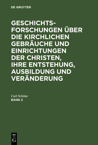 Frontmatter -- Vorwort -- Inhalt -- Einleitung -- Erstes Kapitel. Von den Gebräuchen der Gotkesverehrung -- Zweites Kapitel. Don den Einweihungen, Vorbereitungen und Entsagungen -- Nachwort