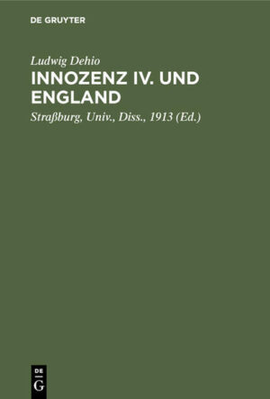 Frontmatter -- Inhaltsangabe -- Verzeichnis der wiederholt und abgekürzt zitierten Werke -- Vorbemerkung -- Einleitung -- Kapitel I. Die nationale Koalition von König, Klerus und Adel gegen den Papst -- Kapitel II. Bund von König und Papst