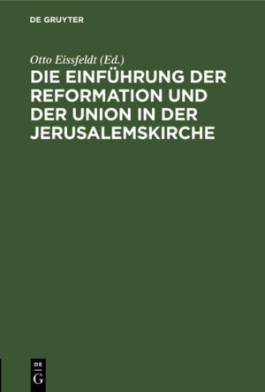 Frontmatter -- Vorwort -- Inhalt -- 1. Die Anfänge der Jerusalemskirche -- 2. Die Einführung des Luthertums in Berlin und in der Jerusalems- Kapelle (1539) -- 3. von der Einführung des Luthertums in der Mark (1559) bis zum Übertritt Iohann Sigismunds zur reformierten Kirche (1613) -- 4. Die Anbahnung der Union in Brandenburg und Preußen (Die Nachfolger Johann Sigismunds) -- 5. Die Bildung der Jerusalems-Gemeinde als selbständiger Gemeinde (I697) und die Entstehung der Neuen Kirche (1708) -- 6. Die Union (1817—1830) -- 7. Ausblick in die Zukunft