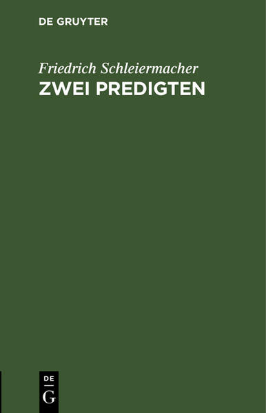 Frontmatter -- Vorerinnerung -- Erste Predigt. Die Verklärung des Christen in der Nähe des Todes -- Zweite Predigt. Gedächtnisfeier der hochseligen Königin Majestät