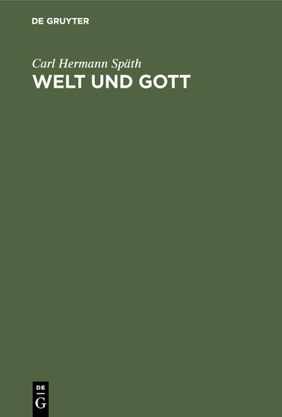 Frontmatter -- Dem Protestantenverein -- Einleitung -- Erster Abschnitt. Herz und Verstand -- Zweiter Abschnitt. Die Vernunft -- Dritter Abschnitt. Der Geist -- Vierter Abschnitt. Seele und Leib -- Fünfter Abschnitt. Die Natur -- Sechster Abschnitt. Das Weltganze -- Siebenter Abschnitt. Der Lebensgrund -- Achter Abschnitt. Das Weltziel -- Neunter Abschnitt. Gott als Weltcentrum -- Zehnter Abschnitt. Das Band zwischen Gott und Mensch -- Elfter Abschnitt. Die Geschichte -- Zwölfter Abschnitt. Der Tod und der Stern der Hoffnung -- Inhalt