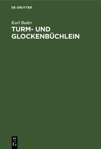 Frontmatter -- Geleitwort -- Inhalt -- Abbildungen -- 1. Einleitendes -- 2. Von Türmen -- 3. Weim Mesner und in der Turmlreppe -- 4. Am Reich der Glocken -- 5. Bei den Turmwächtern -- 6. Zur Turmspitze -- Benutzte Bücher -- Backmatter