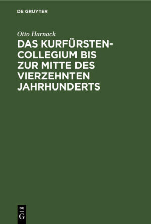 Frontmatter -- Vorbemerkung -- Inhaltsverzeichniß -- Anhang I. Der Gert der „Goldenen Rulle" in neuer, kritischer Recension, S. 197—244 -- Anhang II -- Anhang III -- Berichtigungen -- Einleitung -- Erster Theil. Die Entstehung des Kurfürstencollegiums -- Zweiter Theil. Entwickelung und rechtlicher Bestand des Kurfürstencollegiums bis zur Mitte des vierzehnten Jahrhunderts -- Dritter Theil. Gesetzliche Festigung und Abschließung des Kurfürstencollegiums durch die Goldene Zulle -- Anhang I. Der Tert der „Goldenen Balle" in neuer kritischer Recension -- Anhang II. Einige ungedruckte Munden (sämmtlich nach den Originalen) -- Anhang III. Bemerkungen zu einigen bereits publicirten Urkunden -- Backmatter