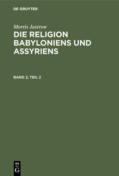 Frontmatter -- Kapitel XX -- Kapitel XXI -- Index / Bezold, C. -- Verzeichnis der Textübersetzungen -- Wortregister -- Namen- und Sachregister -- Autorenregister -- Biblisches Stellenregister -- Nachträge und Druckfehlerverzeichnis