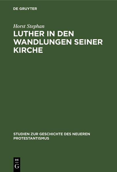 Frontmatter -- Inhaltsverzeichnis -- Einleitung -- I. Reformationszeit -- II. Orthodoxie -- III. Pietismus -- IV. Aufklärung -- V. Neuzeit -- Ergebnisse -- Verzeichnis der Personen