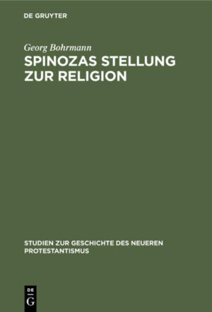 Frontmatter -- Inhaltsverzeichnis -- Abkürzungen -- I. Prolegomena zum Verständnis des theologisch-politischen Traktats -- II. Staat, Kirche und Religion. Der politische Teil des Traktats -- III. Der theologische Teil der Traktats -- IV. Spinozas Stellung zur Religion -- V. Anhang. Spinoza in England (670-1750) -- Namenregister -- Backmatter