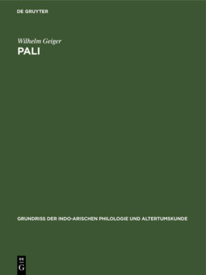 Pali: Literatur und Sprache | Wilhelm Geiger
