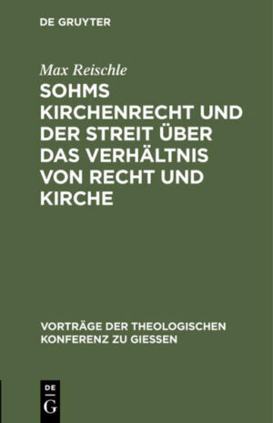 Frontmatter -- Vorbemerkung -- Vorträge der theologischen Konferenz zu Gießen