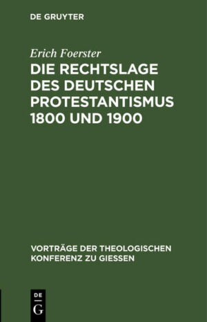 Frontmatter -- Vorträge der theologischen Konferenz zu Gießen