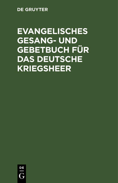 Frontmatter -- Vorbemerkung -- Vorwort -- Inhalt -- I. Allgemeine Gebets-, Lob- und Danklieder -- II. Sonntag -- III. Feste und Festzeiten -- IV. Kirche, Wort Gottes, Sakramente -- V. Christliches Leben -- VI. Besondere Zeiten und Verhältnisse -- Gebete -- Biblische Kernsprüche -- Geistliche Volkslieder -- Register der Gesänge