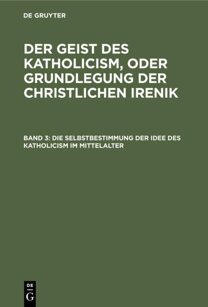 Frontmatter -- Vorwort -- Inhaltsanzeige -- Einleitung -- Erster Abschnitt. Die Wesenheit des mittelalterlichen Geistes -- Zweiter Abschnitt. Der Prozess des mittelalterlichen Geistes -- Dritter Abschnitt. Die Selbstbesinnung des mittelalterlichen Geistes