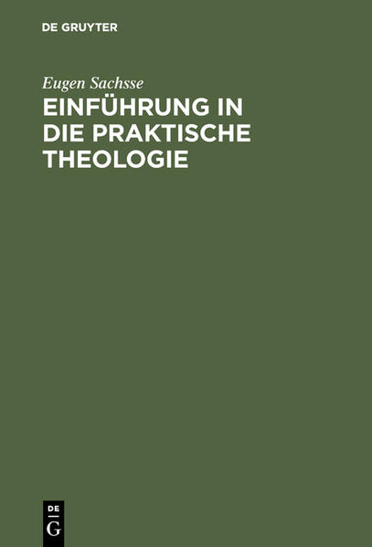 Frontmatter -- Inhalt -- Erstes Kapitel. Das Wesen der praktischen Theologie -- Zweites Kapitel. Das Weich Gottes und die Kirche -- Drittes Kapitel. Die Kirche und die Gnadenmittel -- Viertes Kapitel. Die selbständige Lebensäußerung der Gemeinde -- Fünftes Kapitel. Die Ortsgemeinde als das vornehmste Subjekt der kirchlichen Tätigkeit -- Sechstes Kapitel. Die Ämter in der Gemeinde -- Siebentes Kapitel. Die Tätigkeiten der Kirche -- Backmatter