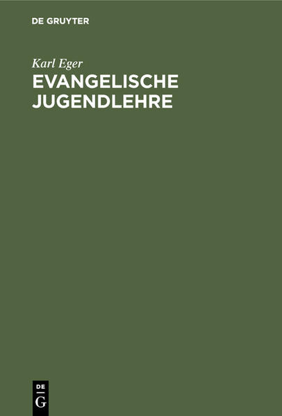 Frontmatter -- Vorwort zur 1. Auflage -- Vorwort zur 2. Auflage -- Inhalt -- Einleitung: Grundsätzliches -- Eingang: Der Katechismus -- Das erste Hauptstück: Die zehn Gebote -- Das zweite Hauptstück: Der Glaub -- Backmatter