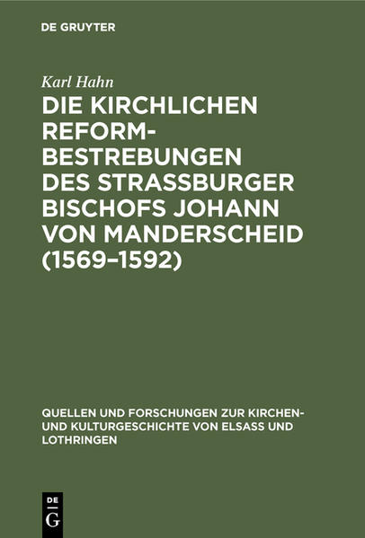 Frontmatter -- Vorwort -- Literatur -- Inhaltsverzeichnis -- Einleitung -- A. Charakteristik der Person und Regierung Johanns von Manderscheid -- B. Die kirchlichen, geistlichen und sittlichen Zustände in der Diözese -- C. Die kirchliche Reformtätigkeit Bischofs Johann -- Beilage -- Orts- und Personenregister