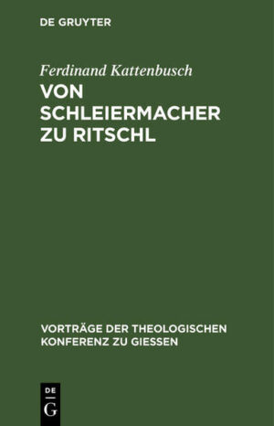Frontmatter -- Vorbemerkung zur ersten Auflage -- Vorbemerkung zur zweiten Auflage -- Vorträge der theologischen Konferenz zu Gießen