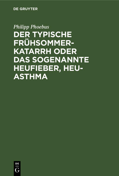 Frontmatter -- Vorwort -- Inhalt -- Erklärung der Abkürzungen, Zeichen u.s.w. -- Einleitung. § 1-4 -- Symptome. § 5-13 -- Verlauf, Dauer und Ausgänge. § 14-35 -- Ursachen. § 36-73 -- Differentielle Diagnose. § 74-86 -- Complicationen. § 87 -- Bedeutung für die Patienten. — Prognose. § 88 -- Behandlung. § 89-127 -- Allgemeinere Beziehungen. § 128-140 -- Schlusswort -- Verbesserungen und Zusätze -- Register -- Angebunden : Tabellarische Uebersicht der vollständigeren Krankheitsgeschichten