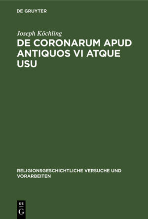 RGVV (History of Religion: Essays and Preliminary Studies) brings together the mutually constitutive aspects of the study of religion(s)—contextualized data, theory, and disciplinary positioning—and engages them from a critical historical perspective. The series publishes monographs and thematically focused edited volumes on specific topics and cases as well as comparative work across historical periods from the ancient world to the modern era.