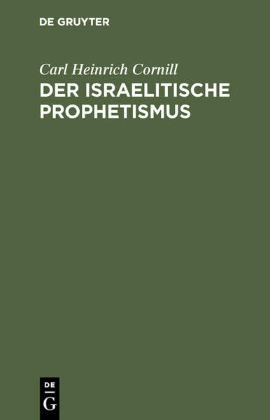 Frontmatter -- Ankündigung -- Vorwort -- Inhalt -- Erste Vorlesung. Der israelitische Prophetismus nach Wesen und Bedeutung -- Zweite Vorlesung: Der israelitische Prophetismus bis zum Tode Hiskias -- Dritte Vorlesung. Der israelitische Prophetismus von Manasse bis zur Zerstörung Jerusalems -- Vierte Vorlesung: Der israelitische Prophetismus während des babylonischen Exils -- Fünfte Vorlesung: Die Ausläufer des israelitischen Prophetismus -- Register -- Front Matter 2 -- Aus dem Verlag -- Naturwissenschaftliche Elementarbücher -- Urteile -er presse