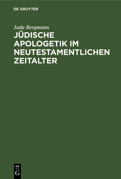 Frontmatter -- Vorwort -- Inhaltsangabe -- Einleitung -- I. Der Kampf -- II. Die Bibel -- III. Der Gottesglaube -- IV. Das Gesetz -- V. Der Auferstehungsglaube -- VI. Gott hat Israel verlassen -- VII. Aus Israels Geschichte und Religion -- Namen- und Sack-Register -- Backmatter