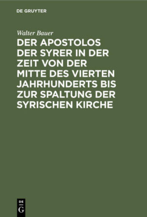 Frontmatter -- Inhalt -- Einleitung -- Die Quellen -- Abhandlung -- Zusammenfassung der Resultate und abschliesende Betrachtung -- Anhang