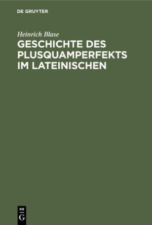 Frontmatter -- Vorwort -- Inhalt -- I. Kapitel. Der Indikativ des Plusquamperfekts -- § 1. Die Lehre vom selbständigen und bezogenen Gebrauch der Tempora -- § 2. Foth's Forschungen über das Plusquamperfekt -- § 3. Fueram bei Plautus -- § 4. Das Plusquamperfekt außer fueram bei Plautus -- § 5. Erklärung der Tempusverschiebung -- § 6. Das Plusquamperfekt bei den übrigen Autoren des alten Latein -- § 7. Das Plusquamperfekt bei Cicero -- § 8. Non putaram, malueram -- § 9. Vorläufige Resultate. Das Plusquamperfekt bei Caesar -- § 10. Rhetorisches Plusquamperfekt hauptsächlich bei den Historikern -- § 11. Verschobenes Plusquamperfekt von der klassischen Zeit bis zum 4. Jahrhundert -- § 12. Verschobenes Plusquamperfekt vom 4. Jahrhundert an -- § 13. Fueram neben dem Participium Perfecti Passivi -- § 14. Fueram neben den Participia Futuri -- § 15. Das Plusquamperfekt im Nachsatz des Bedingungssatzes -- § 16. Spuren sonstiger Verschiebung des Plusquamperfekts -- II. Kapitel. Der Konjunktiv des Plusquamperfekts -- § 1. Voraussetzungen -- § 2. Erste Spuren der Verschiebung -- § 3. Fuisset neben dem Participium Perfecti Passivi und Futuri -- § 4. Sonstige Verschiebung des Konjunktiv des Plusquamperfekts in Italien und Gallien -- § 5. Die Afrikaner -- § 6. Erklärung der Verschiebung' des Konjunktiv des Plusquamperfekts -- § 7. Der Konjunktiv des Plusquamperfekts als Jussivus -- Zusammenfassung der Ergebnisse und Schluss -- Verzeichnis besprochener Sachen und Stellen